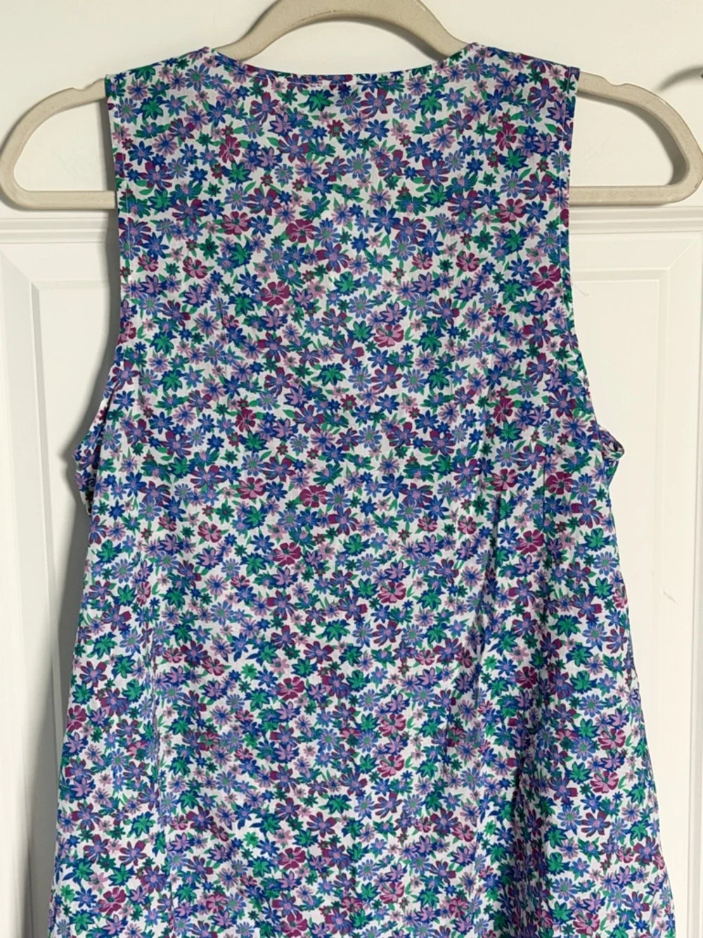 NEW J. Crew White Floral Tie-Front Beach Mini coverup Dress Small 54972